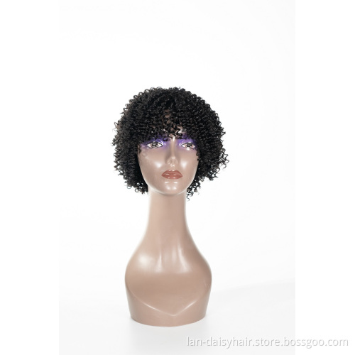 Wholesale Kinky Jerry Curly Front Full Lace Hair Wig, Natural Black Curly  Lace Wig For Women